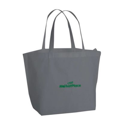 Custom Mira Recycled Non-Woven Tote - Cool Gray Custom Mira Recycled Non-Woven Tote - Cool Gray