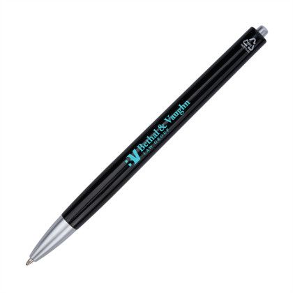 Custom Tara Recycled Plastic Ballpoint Pen - Black