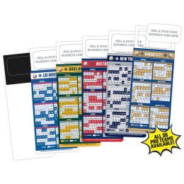 Custom Baseball Schedule Magnet - Peel and Stick Business Card (3.5 x 9) - Blank