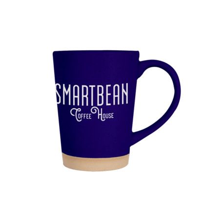 Custom Toledo 15 oz Speckle Latte Mug with Natural Bottom - Navy Custom Toledo 15 oz Speckle Latte Mug with Natural Bottom - Navy