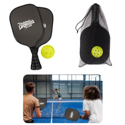 Custom Pickleball Set - Black Custom Pickleball Set - Black