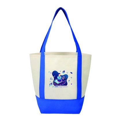 Custom Lighthouse Mini Non-Woven Tote - Blue Custom Lighthouse Mini Non-Woven Tote - Blue