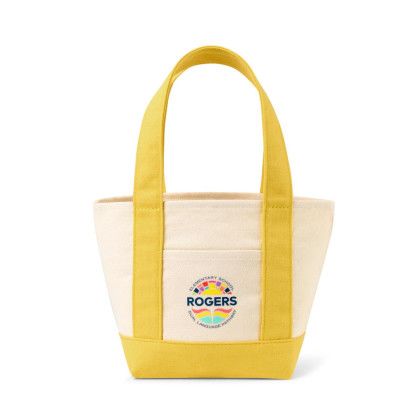 Custom Petite Canvas Tote - Yellow Front view
