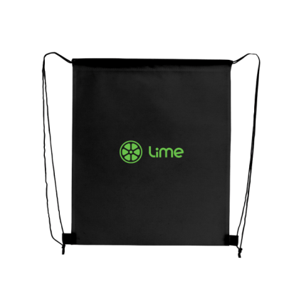 Custom Polaris Recycled Non-Woven Drawstring Bag - Black Custom Polaris Recycled Non-Woven Drawstring Bag - Black