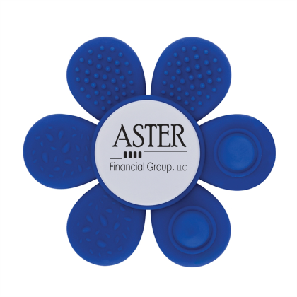 Custom Fafa Flower-Shaped Tactile Fidget Spinner - Blue 