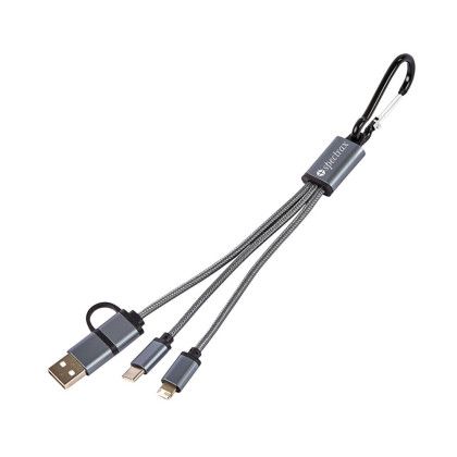 Custom Libra 4-in-1 Charging Cable Set - Gunmetal