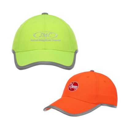 Custom Reflective Tape Lines Safety Cap - All Colors Custom Reflective Tape Lines Safety Cap - All Colors