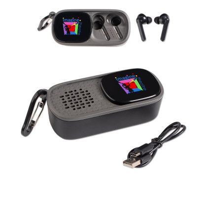 Custom Duet Bluetooth Earbuds & Speaker - Black