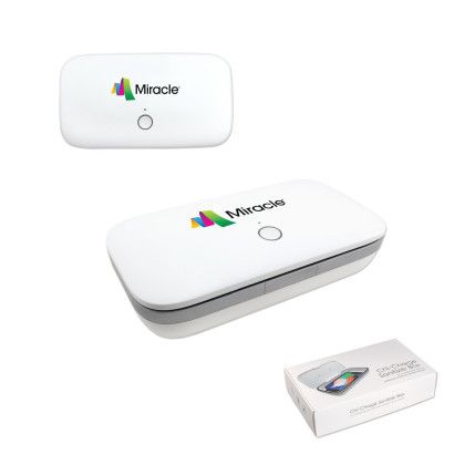 Custom Chi-Charge UV-C Phone Sanitizer Box with Wireless Charging Station Custom Chi-Charge UV-C Phone Sanitizer Box with Wireless Charging Station