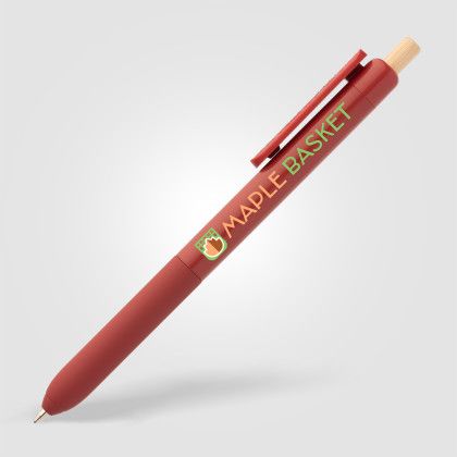 Custom Echo Recycled Plastic Sensory Clip Pen - Full Color - Red Side View Custom Echo Recycled Plastic Sensory Clip Pen - Full Color - Red Side View