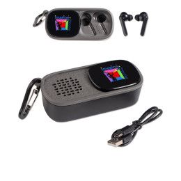 Custom Duet Bluetooth Earbuds & Speaker - Black