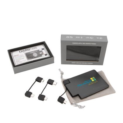 Custom AquaVault ChargeCard Power Bank 2,300 mAh - Matte Black Custom AquaVault ChargeCard Power Bank 2,300 mAh - Matte Black