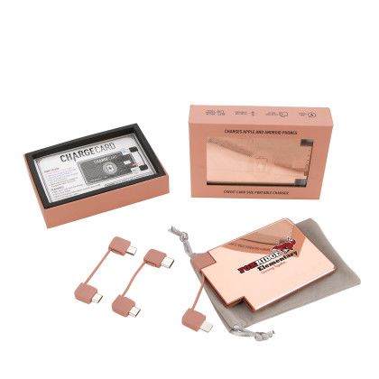 Custom AquaVault ChargeCard Power Bank 2,300 mAh - Rose Gold Custom AquaVault ChargeCard Power Bank 2,300 mAh - Rose Gold