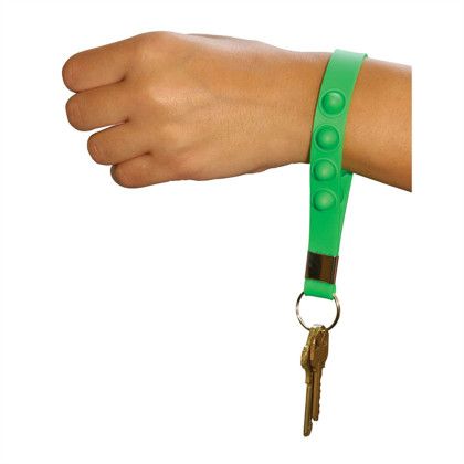 Custom Nunu Push Pop Keychain Wristlet - Green Lifestyle View Custom Nunu Push Pop Keychain Wristlet - Green Lifestyle View