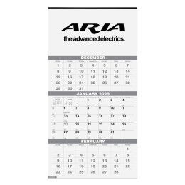 Custom Three Months at a Glance Calendar