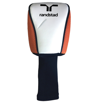 Custom Longneck Mesh Embroidered Driver Head Cover - Orange 