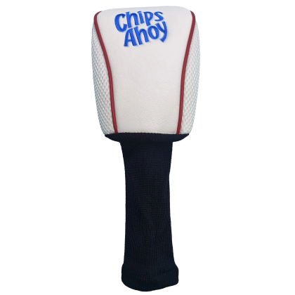 Custom Longneck Mesh Embroidered Driver Head Cover - White 
