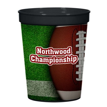 Custom 16 oz. Full Color Big Game Stadium Cup - Black Custom 16 oz. Full Color Big Game Stadium Cup - Black