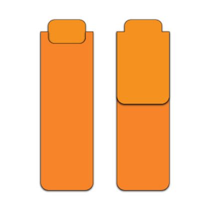 Custom Good Value Standard Magnetic Bookmark - Orange Custom Good Value Standard Magnetic Bookmark - Orange