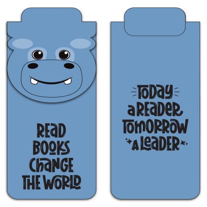Custom Paws N Claws Magnetic Bookmark - Hippo Custom Paws N Claws Magnetic Bookmark - Hippo