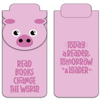 Custom Paws N Claws Magnetic Bookmark - Pig Custom Paws N Claws Magnetic Bookmark - Pig