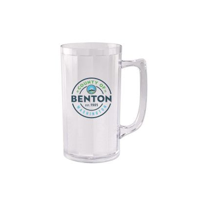 Custom 5 oz Plastic Fluted Beer Mug Sampler with Handle - Clear Custom 5 oz Plastic Fluted Beer Mug Sampler with Handle - Clear
