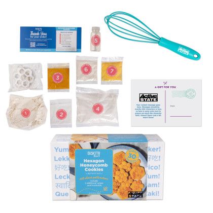 Custom Hexagon Honeycomb Cookies Kit - White