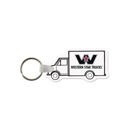 Custom Box Truck Shaped USA Made Vinyl Keychain Custom Box Truck Shaped USA Made Vinyl Keychain