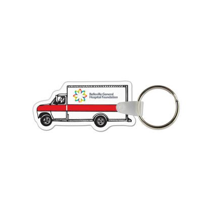 Custom Ambulance Shaped USA Made Vinyl Keychain Custom Ambulance Shaped USA Made Vinyl Keychain