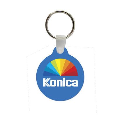 Custom Circle Shaped USA Made Vinyl Keychain Custom Circle Shaped USA Made Vinyl Keychain