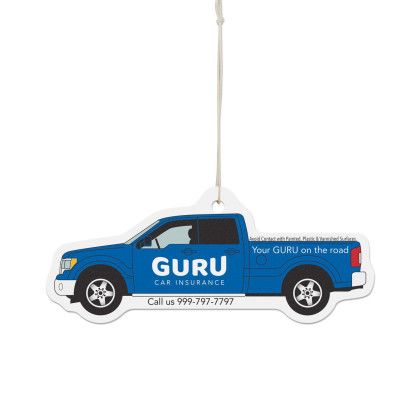 Custom Pickup Truck Shaped Air Fresheners - White Custom Pickup Truck Shaped Air Fresheners - White