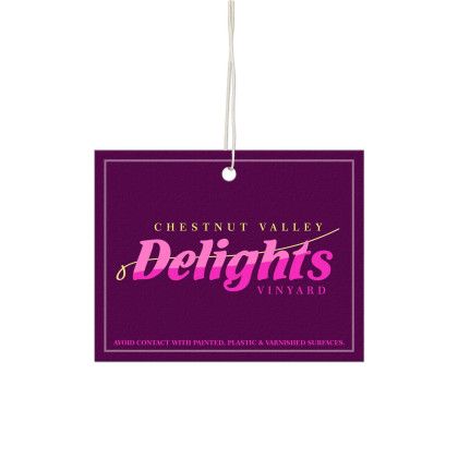 Custom Horizontal Rectangle (Square Corners) Shaped Air Fresheners - White