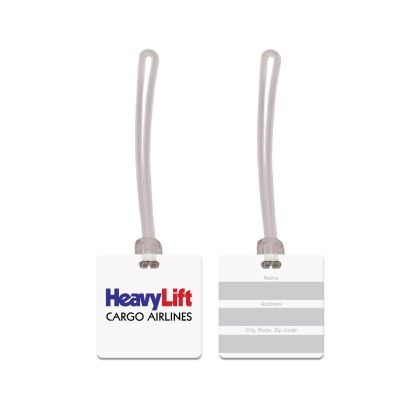 Custom USA-Made Square Vinyl Luggage Tag Custom USA-Made Square Vinyl Luggage Tag