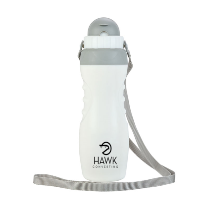 Custom Remi 18 oz.. Double Wall Polypropylene Water Bottle - White Custom Remi 18 oz.. Double Wall Polypropylene Water Bottle - White