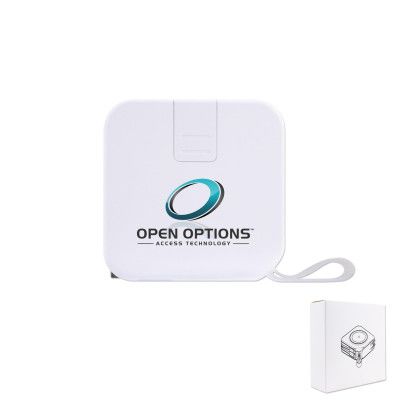 Custom Chi Charge 6 in 1 10,000 mah Power Bank - White