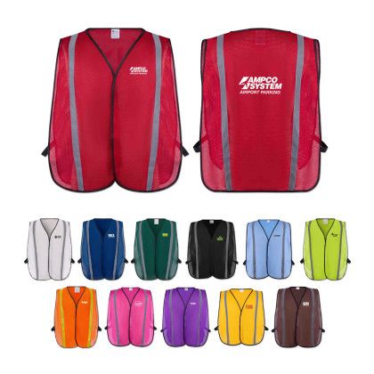 Custom Poly Mesh Non-ANSI Safety Vest - All Colors 