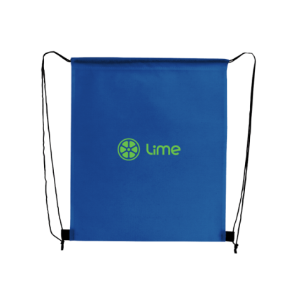 Custom Polaris Recycled Non-Woven Drawstring Bag - Blue Custom Polaris Recycled Non-Woven Drawstring Bag - Blue