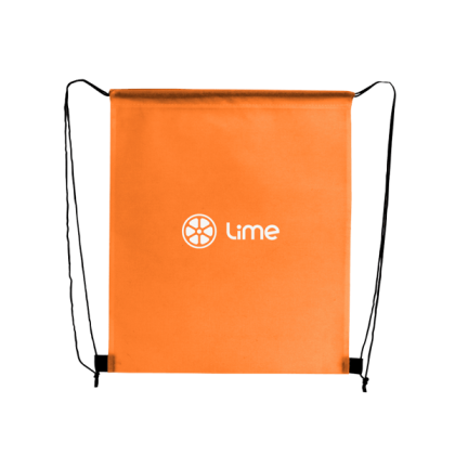 Custom Polaris Recycled Non-Woven Drawstring Bag - Orange Custom Polaris Recycled Non-Woven Drawstring Bag - Orange