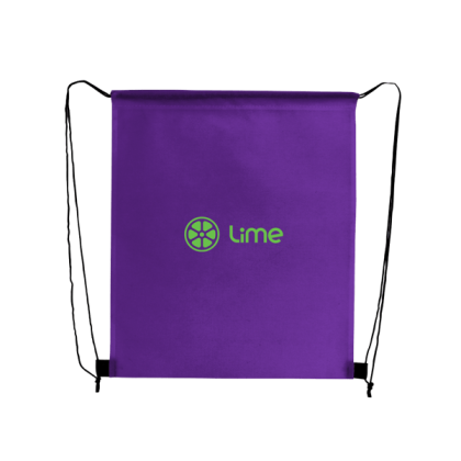 Custom Polaris Recycled Non-Woven Drawstring Bag - Purple Custom Polaris Recycled Non-Woven Drawstring Bag - Purple