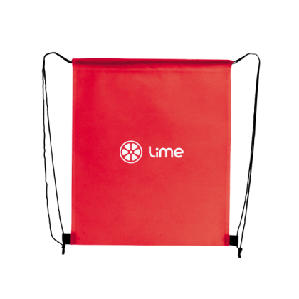 Custom Polaris Recycled Non-Woven Drawstring Bag - Red Custom Polaris Recycled Non-Woven Drawstring Bag - Red