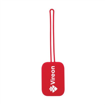 Custom Skye Silicone Luggage Tag - Red