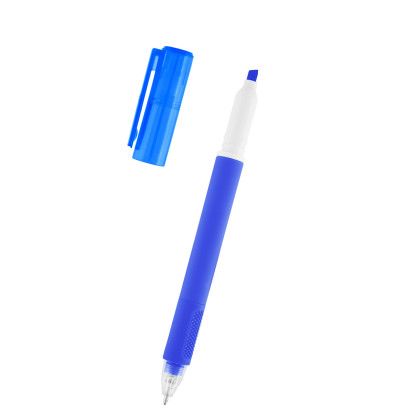 Custom Norelle RABS Highlighter Pen - Royal Blue Open View Custom Norelle RABS Highlighter Pen - Royal Blue Open View