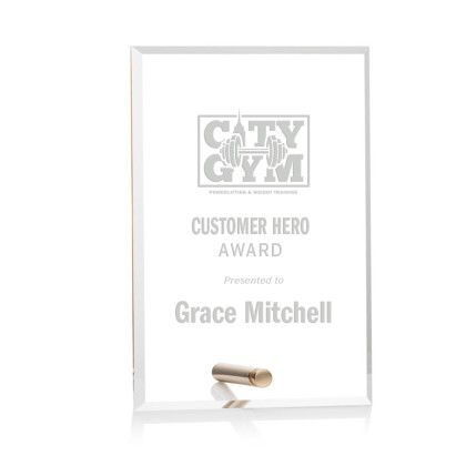 Custom Shaper Award - Rectangle Vertical Gold View Custom Shaper Award - Rectangle Vertical Gold View