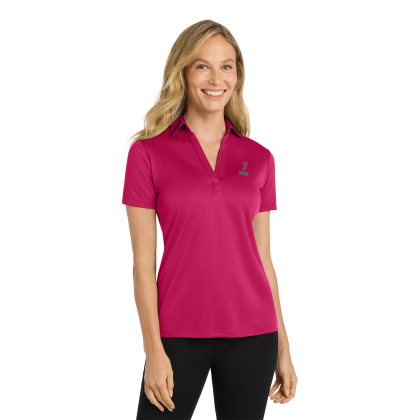 Custom Port Authority Women's Silk Touch Performance Polo - Pink Raspberry 