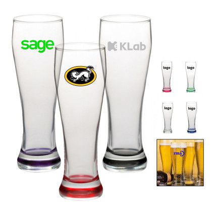 Custom Ravik Pilsner Glasses - 19 oz. - Color Bottom Custom Ravik Pilsner Glasses - 19 oz. - Color Bottom