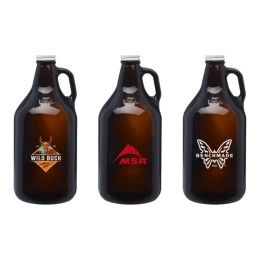 Custom Homebrew 64 oz. Amber Glass Growler - Amber Custom Homebrew 64 oz. Amber Glass Growler - Amber