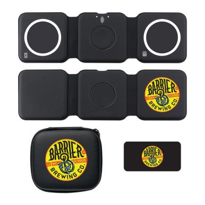 Custom 3 in 1 Charger in Case - Black