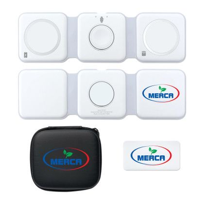 Custom 3 in 1 Charger in Case - White