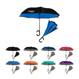 Custom Dual-Tone Inverted Umbrella - All Color