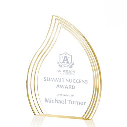 Custom Ember Award - Clear/Gold Custom Ember Award - Clear/Gold